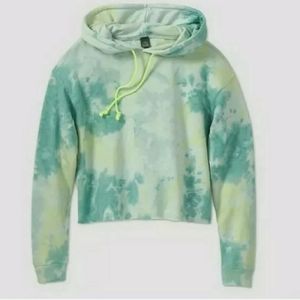 Wild Fable Cropped Hoodie in Mint Tie Dye